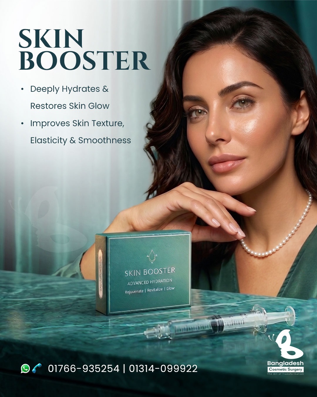 Bangladesh Cosmetic Surgery post advertising a skin booster treatment.
